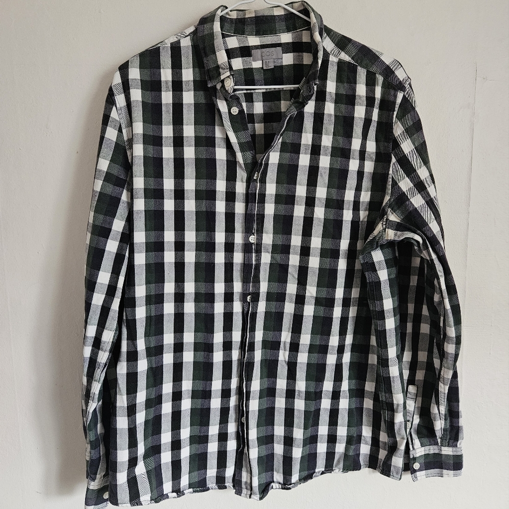 COS Flannel Plaid Shirt Sz. M